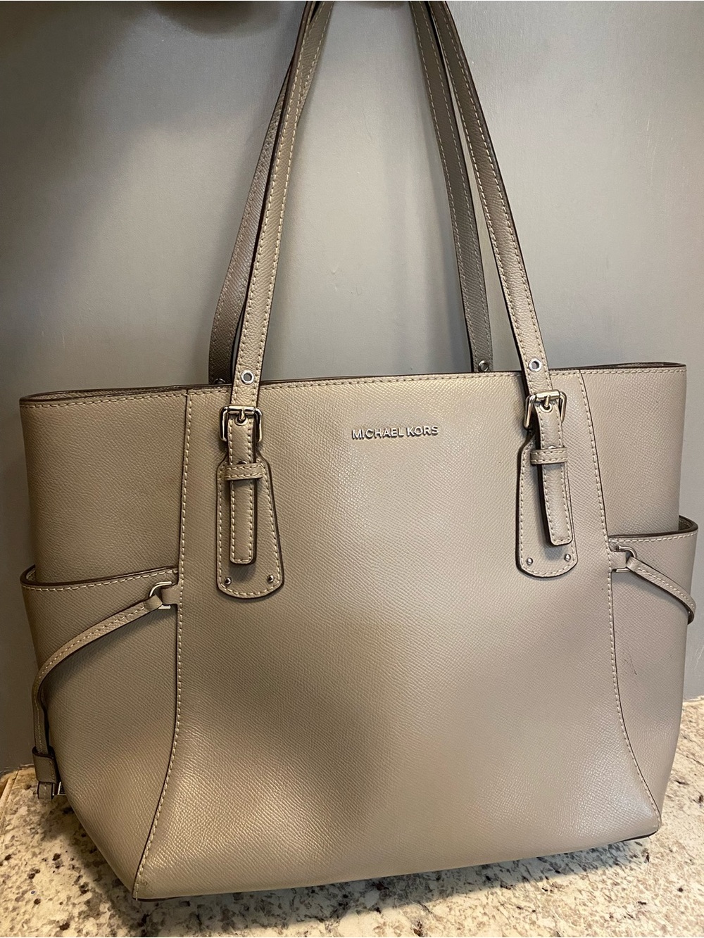 Michael Kors Stone Saffiano Leather Tote